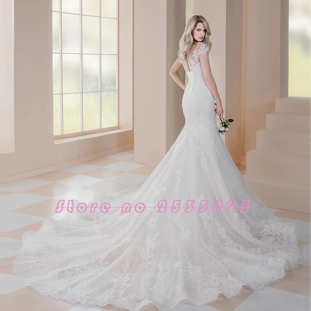 Новая коллекция Свадебные платья Русалочки Boho Vestido De Novia Sirena Кепки с аппликацией