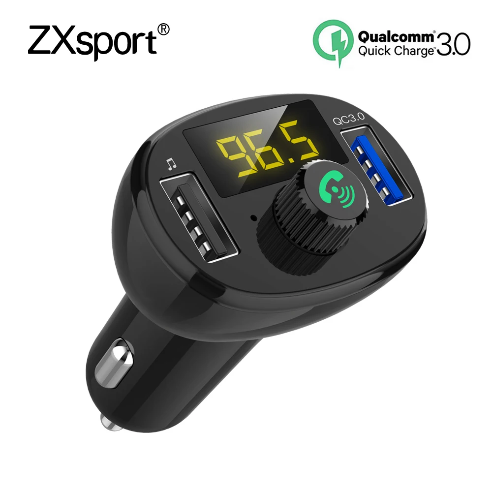 Быстрое Автомобильное зарядное устройство USB Bluetooth гарнитура FM передатчик MP3
