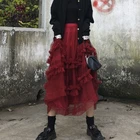 Юбка женская трапециевидная длинная фатиновая в стиле Харадзюку, модная винтажная вечерняя одежда в стиле панк, 202020
