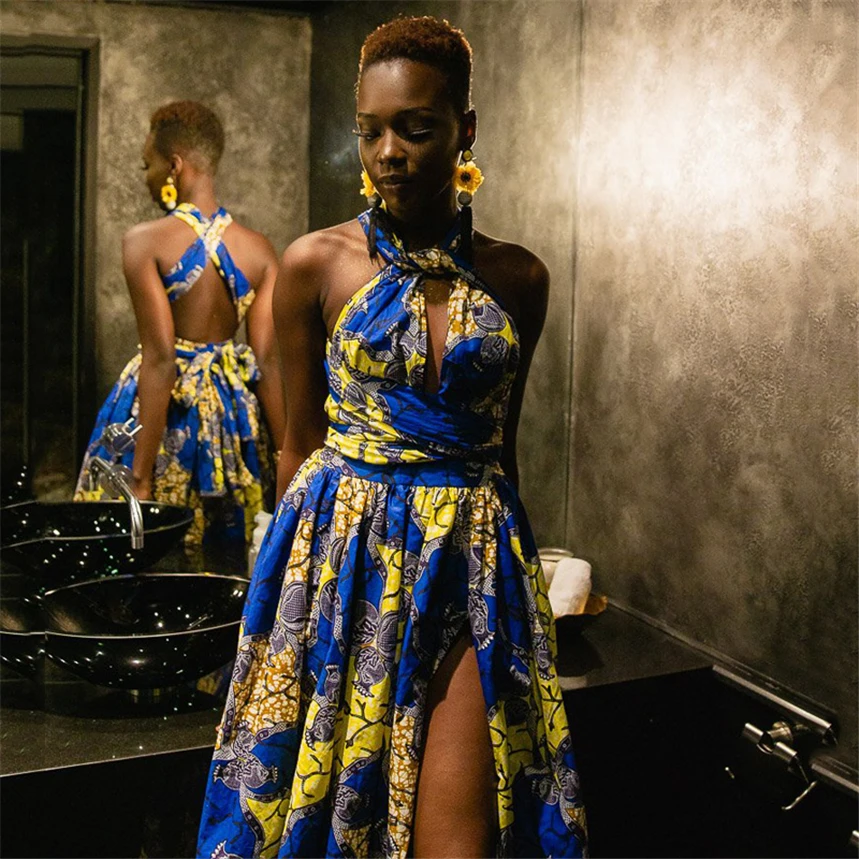 Длинное платье в африканском стиле Женская традиционная африканская одежда