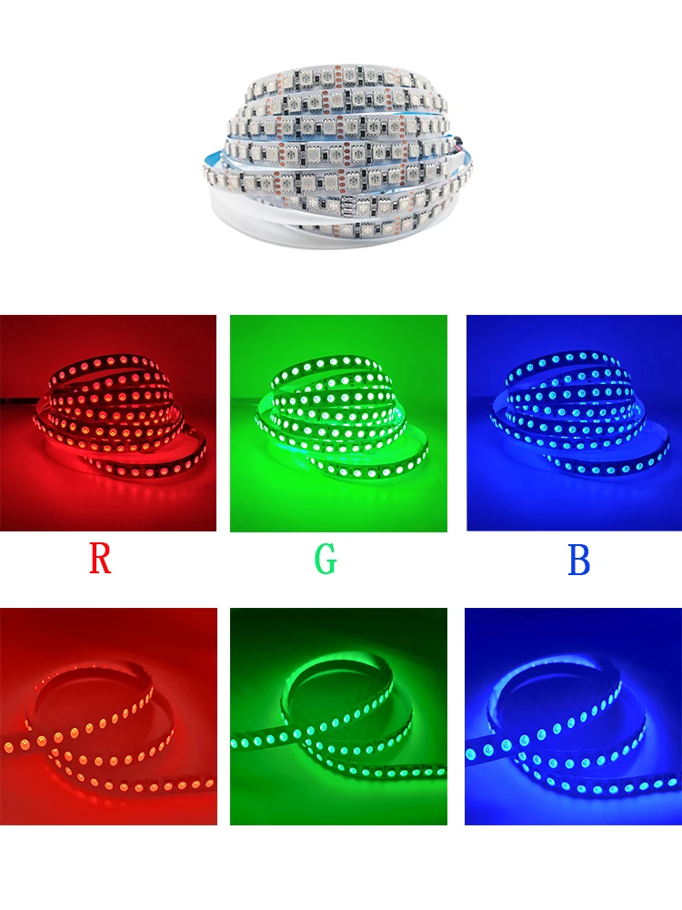 Светодиодный светильник бар 5050 RGB Гибкая лампа 5 м DC12V Подсветка Диодная лента