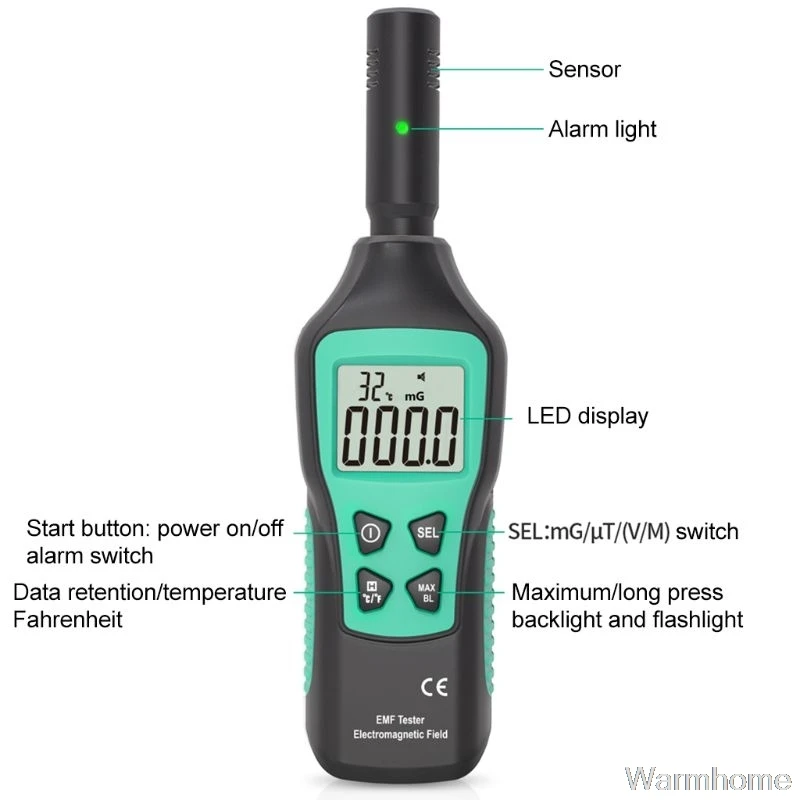 Измеритель электромагнитного излучения EMF цифровой дозиметр магнитного поля