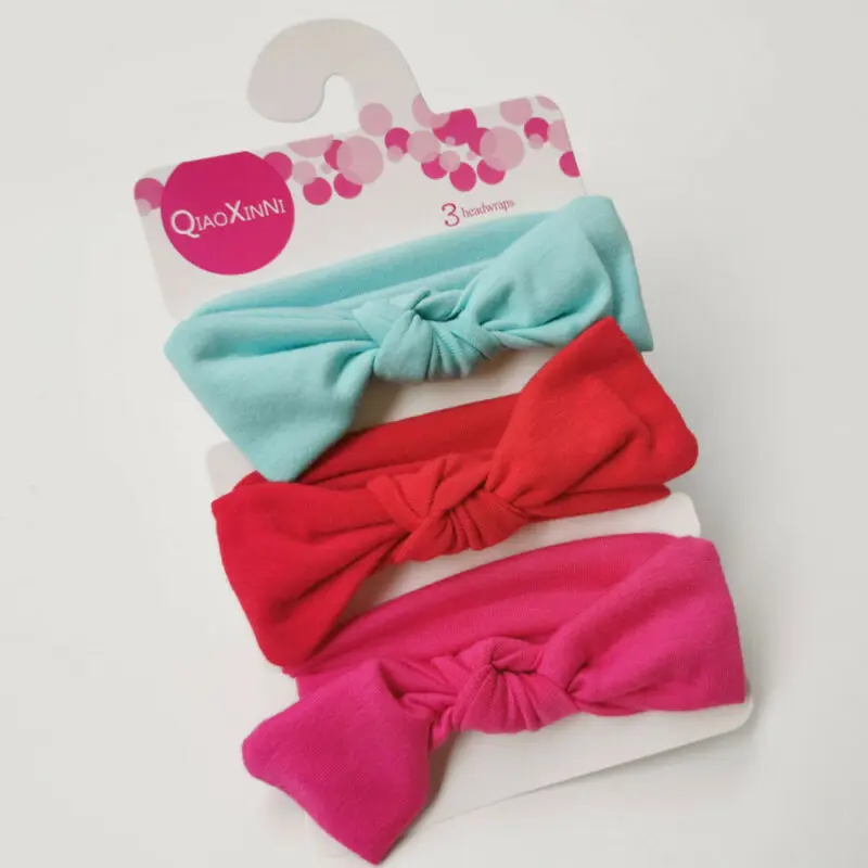 2019 Детские аксессуары 3 шт./компл. милые детские повязки на голову с бантом и