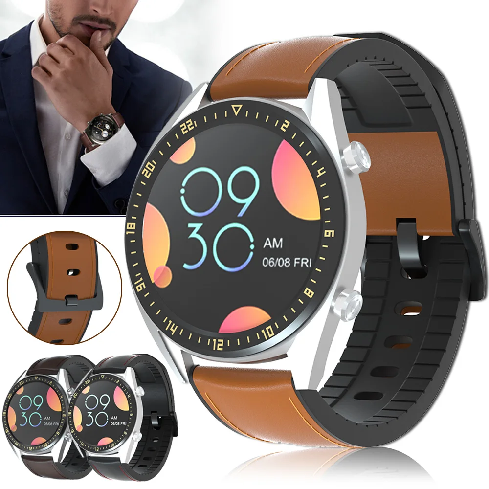22 мм ремешок для часов Huawei GT2 GT 2 из натуральной кожи силиконовый браслет Ремешки