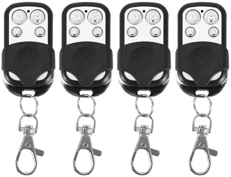 4pcs/lot Universal Cloning Wireless Remote Control 433mhz Remote Controller Key Fob Suitable for Car Garage Door Gate