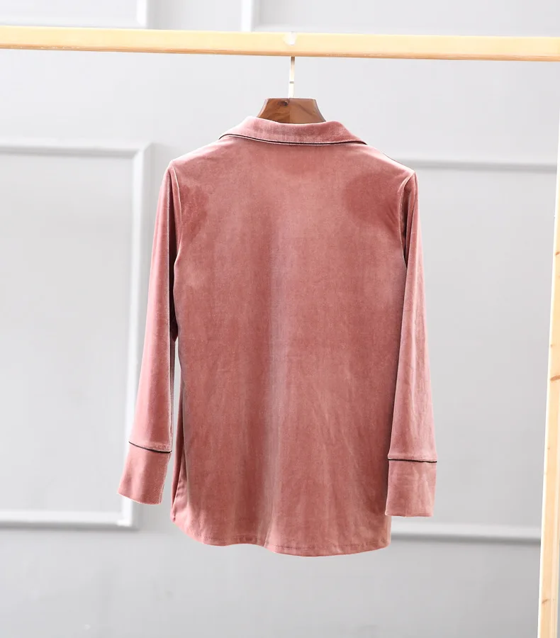 Пижама женская велюровая зимняя домашняя одежда для сна 2 шт./комплект|Кофты сна| |