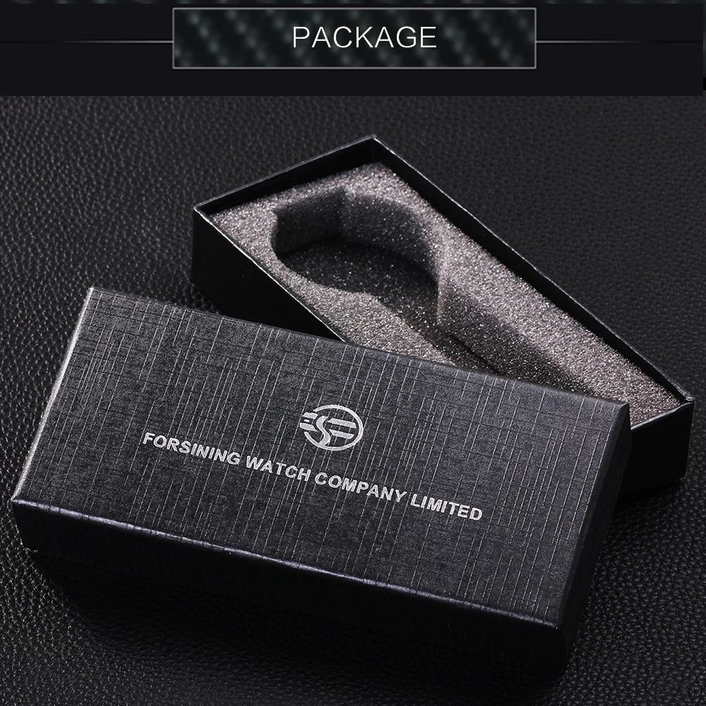 FORSINING Королевский мужской золотой мост Авто механические часы Японский резной
