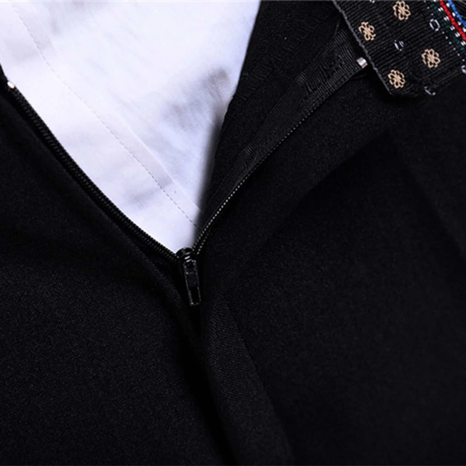 

Men Autumn Warm Casual Long Trousers with Zipper Pockets Suit Pants