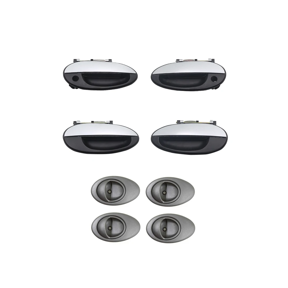 8 шт. хромированная наружная Черная внутренняя дверная ручка для DAEWOO Matiz 1998 1999 2000