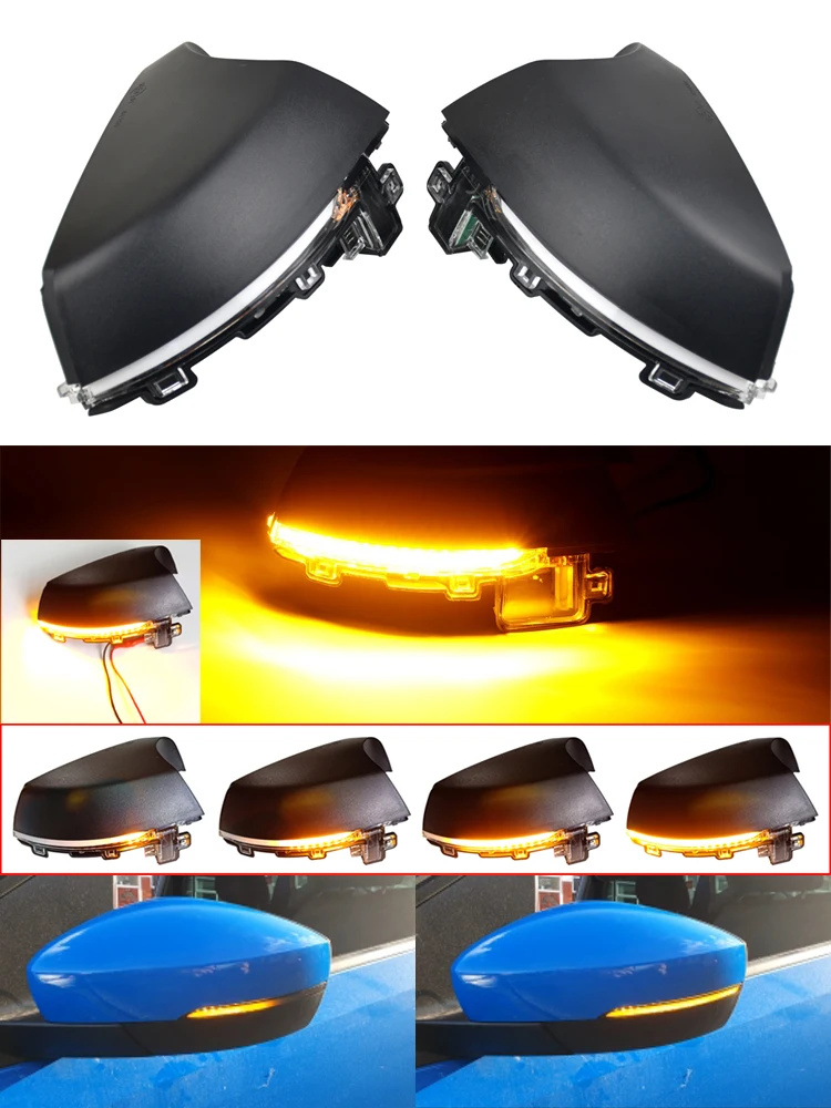 

Для Volkswagen VW Polo MK5 6R 6C 2009-2017 2 шт. боковой зеркальный индикатор динамический последовательный поток светодиодный светильник Тель поворота