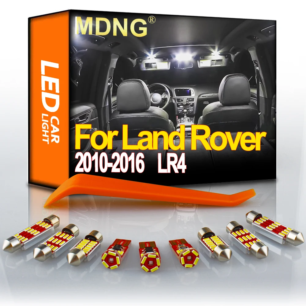MDNG 14 шт. комплект светодиодсветильник ламп для салона автомобиля 2010-2016 Land Rover LR4