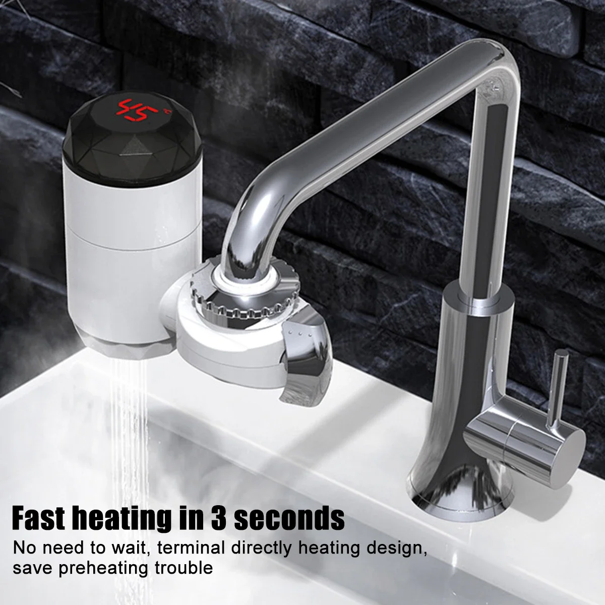 Электрический смеситель для горячей воды 220 В 3000 Вт|Смесители бассейна| |