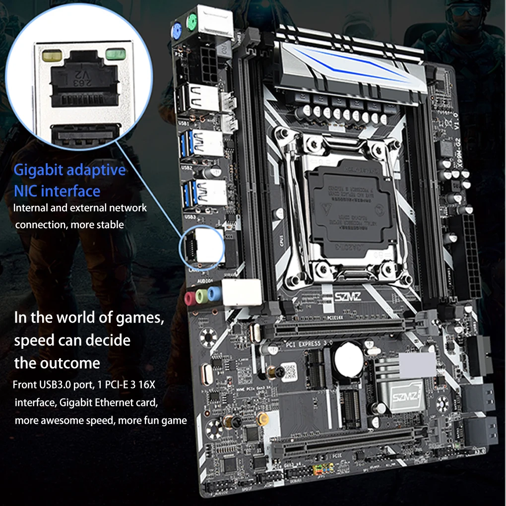 Материнская плата для настольного компьютера LGA 2011-3 DDR3 M-ATX Серверная материнская