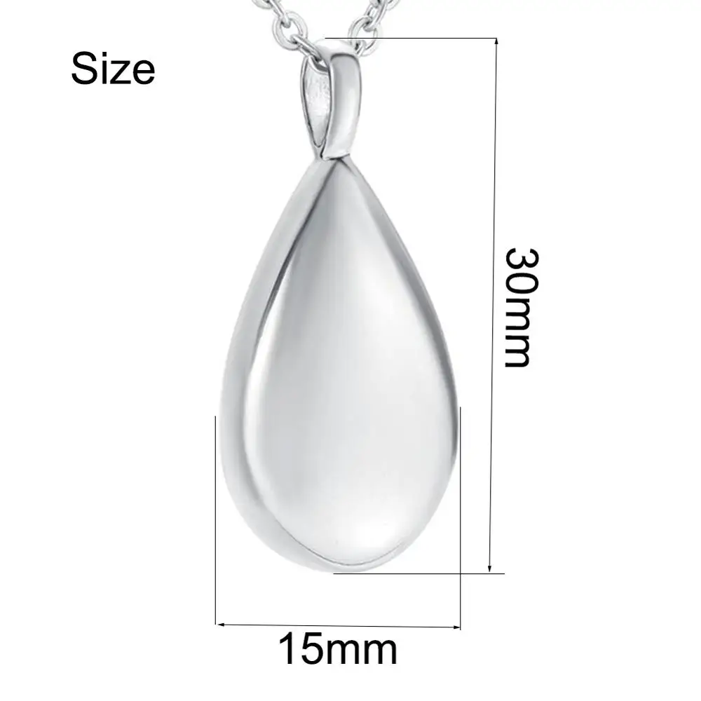 Персонализированная резная КАПЛЕВИДНАЯ урна ожерелье для праха памятник