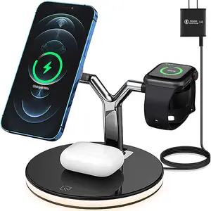 25w 3 in 1 magnet qi fast wireless charger for iphone 12 mini pro max charging station for apple watch 6 5 4 3 2 1 airpods pro free global shipping