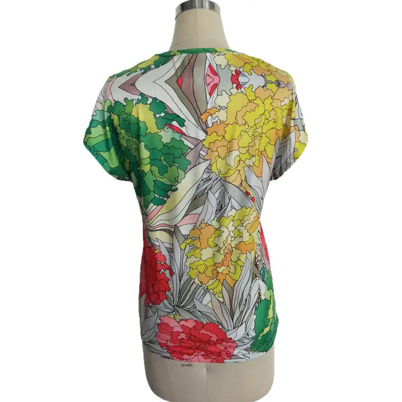 

Floral Print Summer t for Women Short Sleeve T s Beachwear Women Tops Crew Neck Loose Casual Tee Girls s