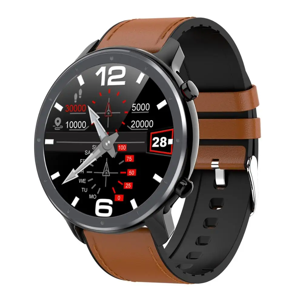 Sensível ao Toque Monitor de Freqüência Ip68 à Prova Relógio Inteligente Masculino 1.3 Polegada hd Tela Completo Dip68 Água Cardíaca Esporte Smartver 60 Dias Standby pk L13 L11 Ecg