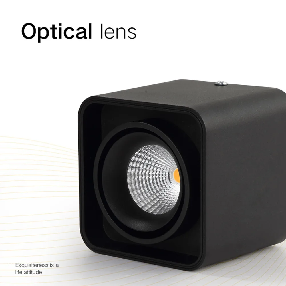 Светодиодный потолочный светильник квадратный точечный с одной двойной