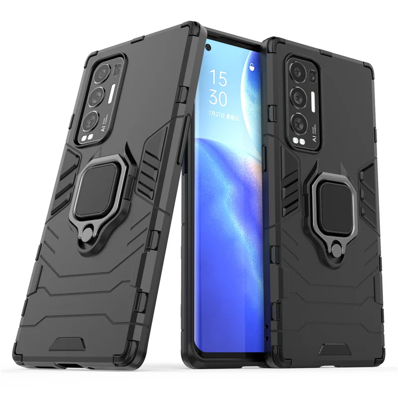 Funda de tel&eacute;fono para OPPO Find X3 Neo, carcasa de PC con soporte de parachoques, armadura magn&eacute;tica para OPPO Find X3 Neo Lite-0