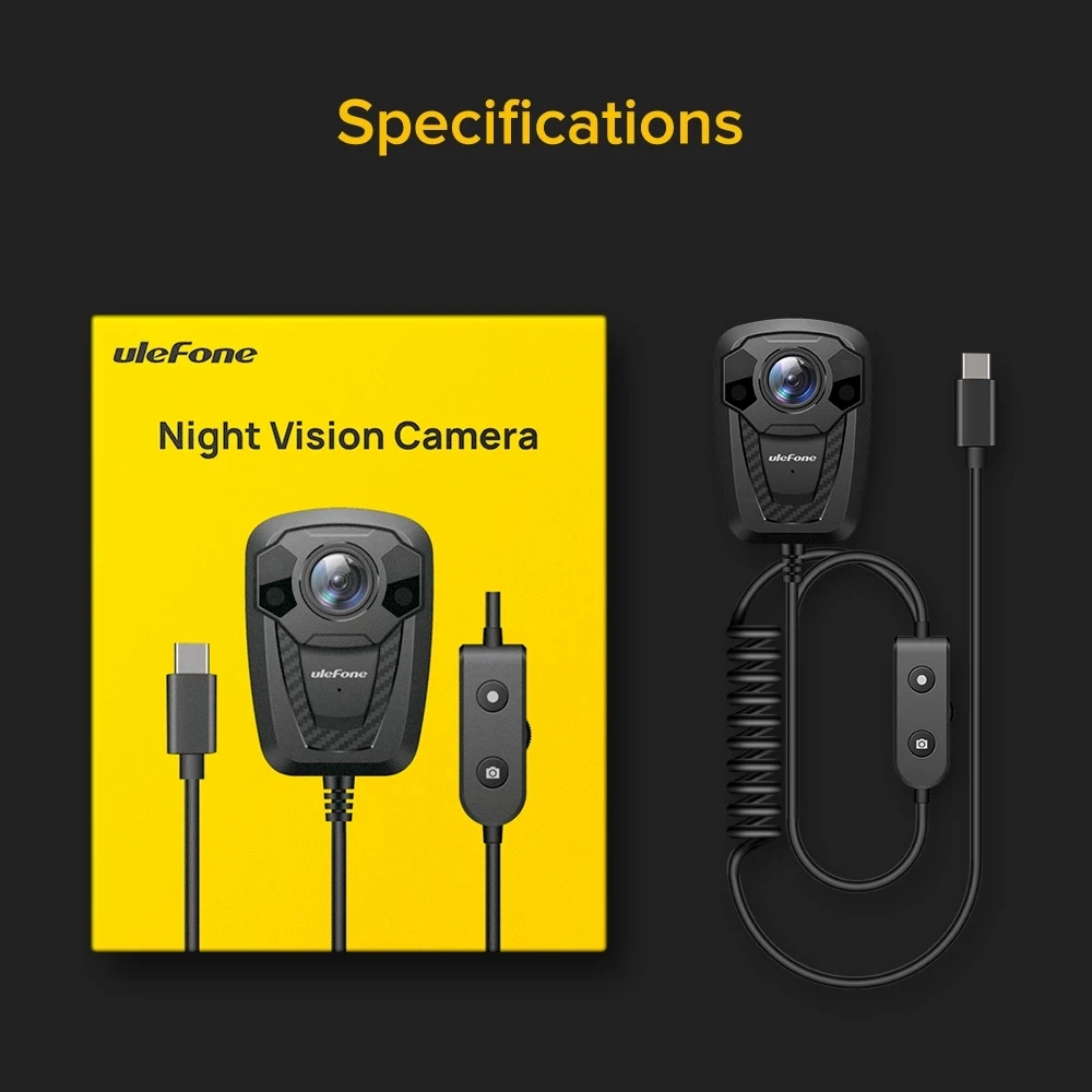 Original Ulefone 1080P Ultra-Wide Angle Camera Starlight Infrared UVC Night Vision Camera For Armor 9,10,11 SmartPhone Plug Play
