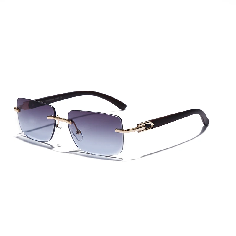 Peterpeggy Small Rectangle Sunglasses Women Female Rimless Square Sunglasses Men 2020 Steampunk Vintage Sunglasses UV400