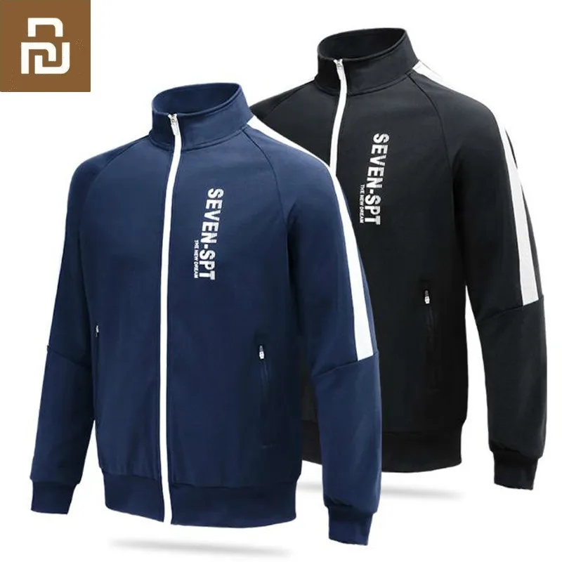 

Мужская Спортивная повседневная куртка Xiaomi, Классический кардиган силуэта высокого качества, свитер с шлифованной подкладкой, пальто на мо...