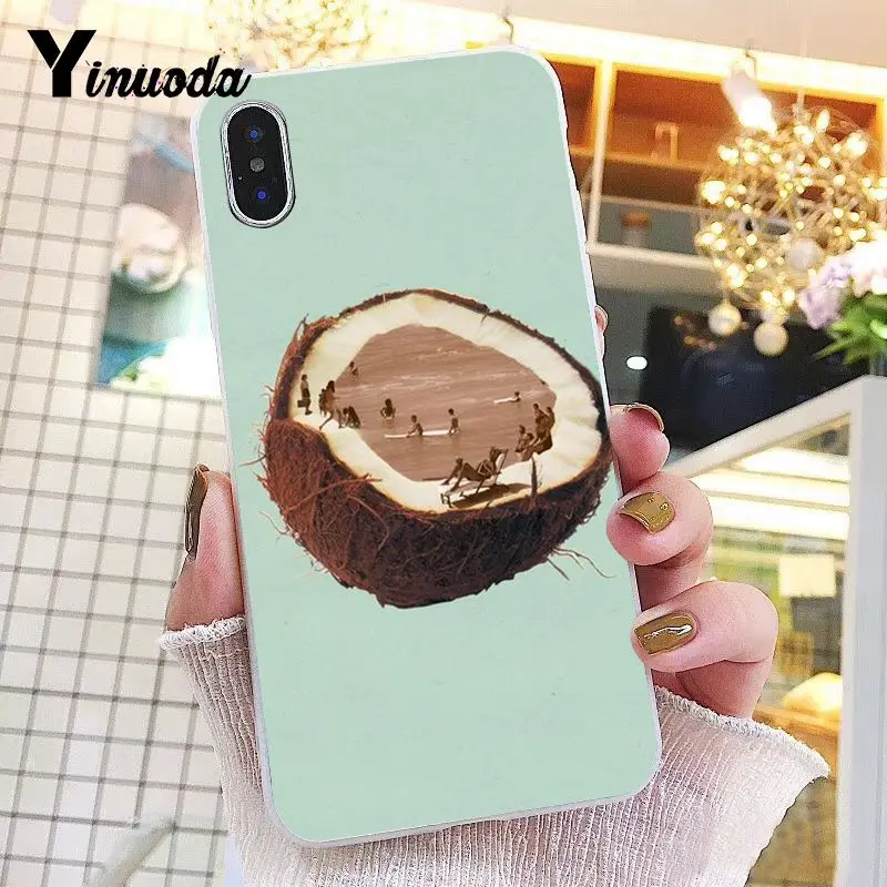 Yinuoda летний крутой кокосовый Новый чехол для телефона Fundas iPhone 8 7 6 6S X XS MAX 5 5S SE XR 11 Pro