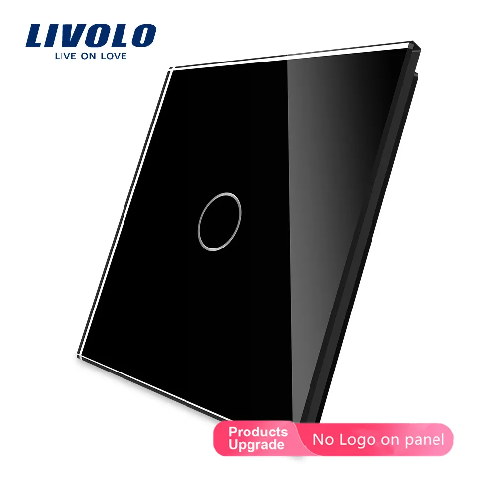 

Livolo Luxury White Pearl Crystal Glass, EU standard, Single Glass Panel For 1 Gang Wall Touch Switch,VL-C7-C1-11 (4 Colors)
