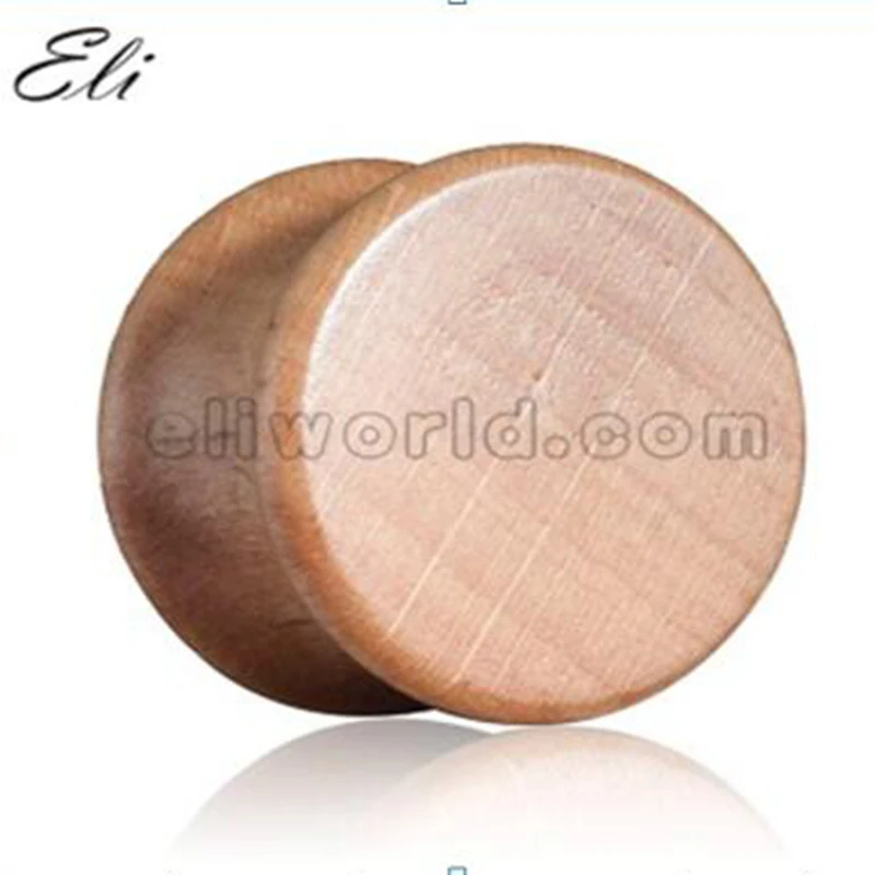 1 шт. модные Буковые затычки для ушей и серьги туннели расширитель двойной