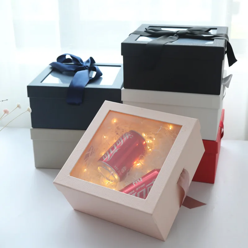 Подарочная коробка прозрачная Высококачественная сувенирная для свадьбы дня