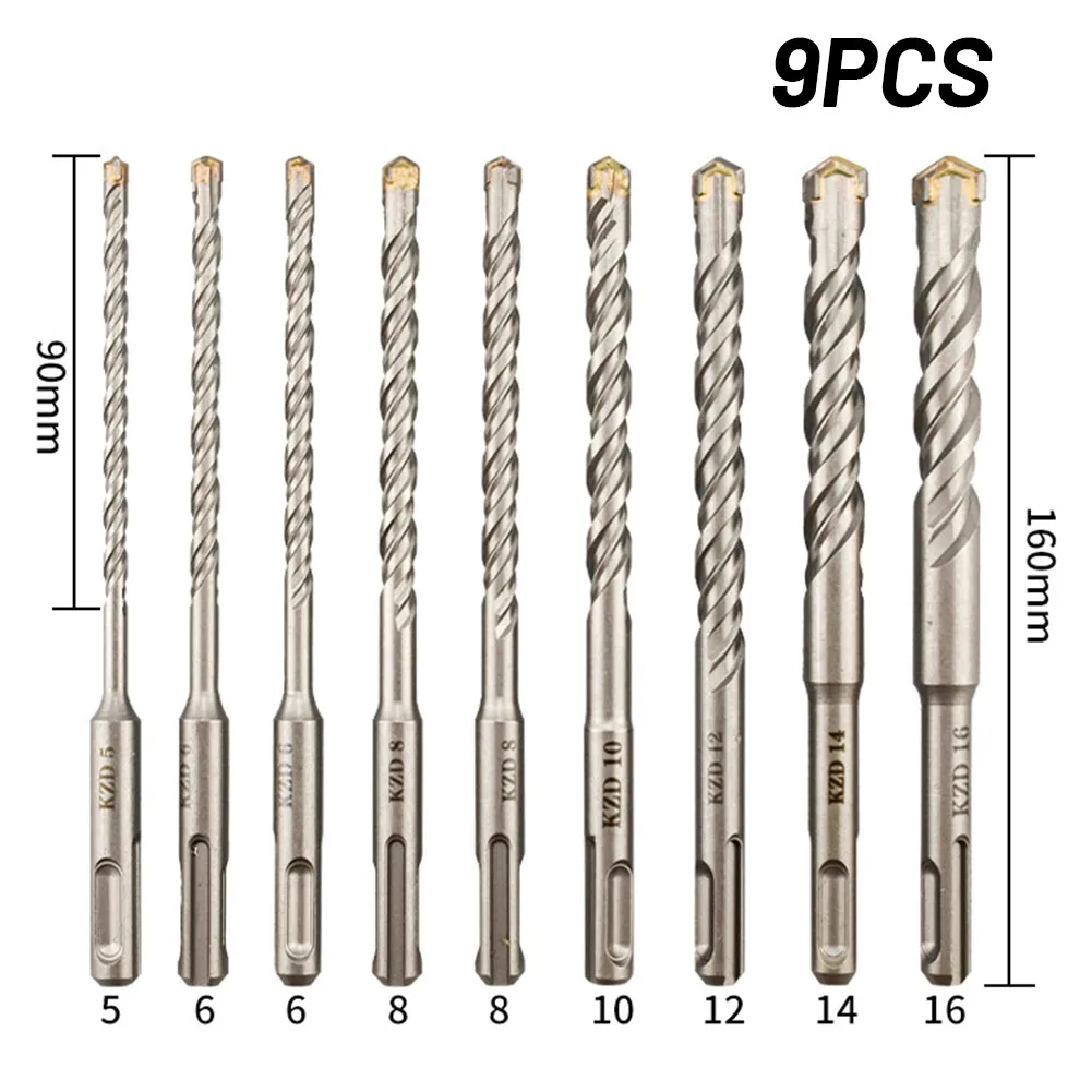 

Pack Drill Bit Round Shank Set Tool Cemented Carbide Concrete Drilling