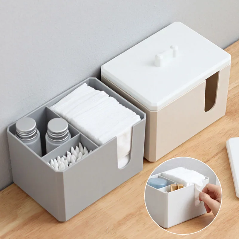 

Настольный ящик для хранения из хлопка, пыленепроницаемый ящик для хранения ватных палочек, многофункциональные настольные аксессуары, ко...