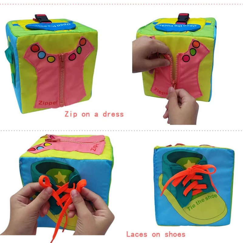 Базовая доска для навыков игрушки обучения мелкой моторике-молния защелка