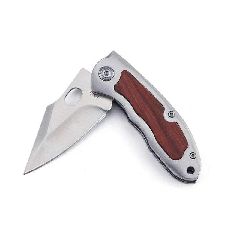 

240PCS Small Camping Folding Knife Stainless Steel Pocket Knives Wood Handle Outdoor EDC KeyChain Cutter Tools