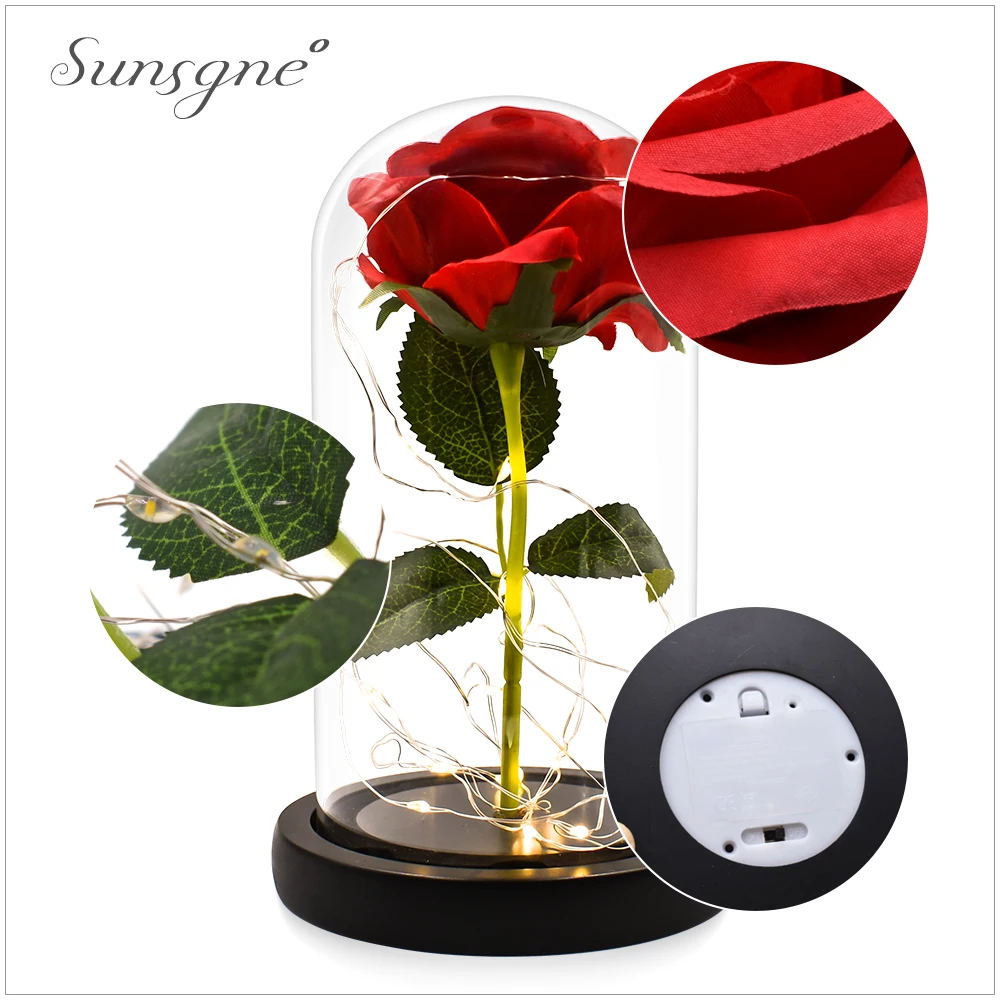 Фестиваль сувенир подарки Роза цветок красный цвет Шелковая искусственная с