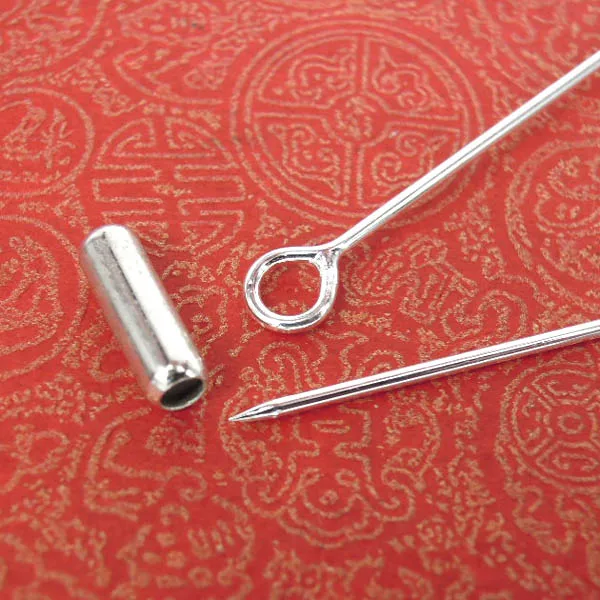 Пустая основа для броши Закрытая петля с заглушкой концевые заглушки штифты