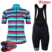 2021 team cycling jersey womens summer breathable mountain bike clothing road bicycle shirt bib shorts suit sports uniform y210