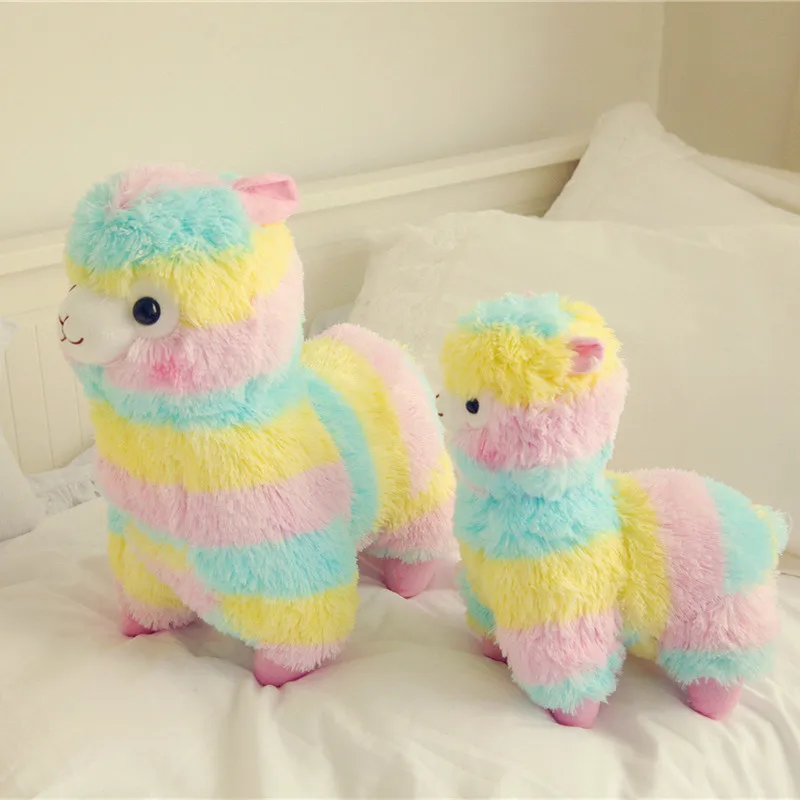 20 см мягкая хлопковая Радужная плюшевая игрушка из альпаки радужная лошадь