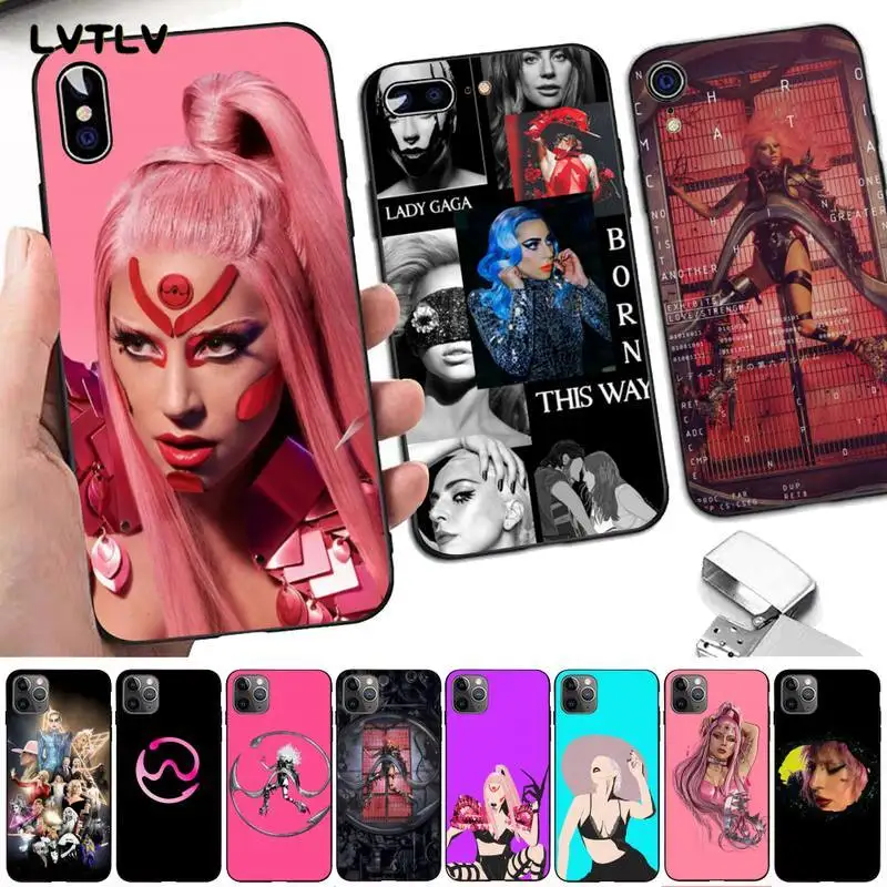 Chromatica Lady Gaga Black TPU Soft Rubber Phone Cover for iPhone 13 8 7 6 6S Plus X 5 5S SE 2020 XR 11 pro XS MAX