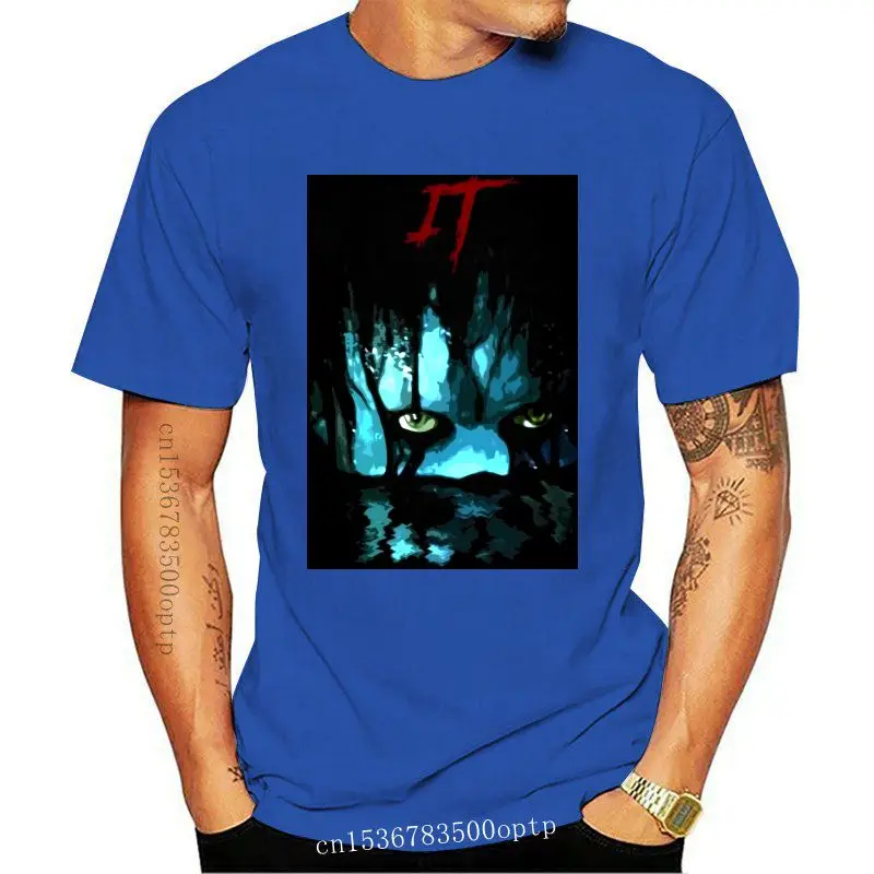 

Мужская футболка с принтом It 2017, Повседневная футболка с коротким рукавом и круглым вырезом из 100% хлопка