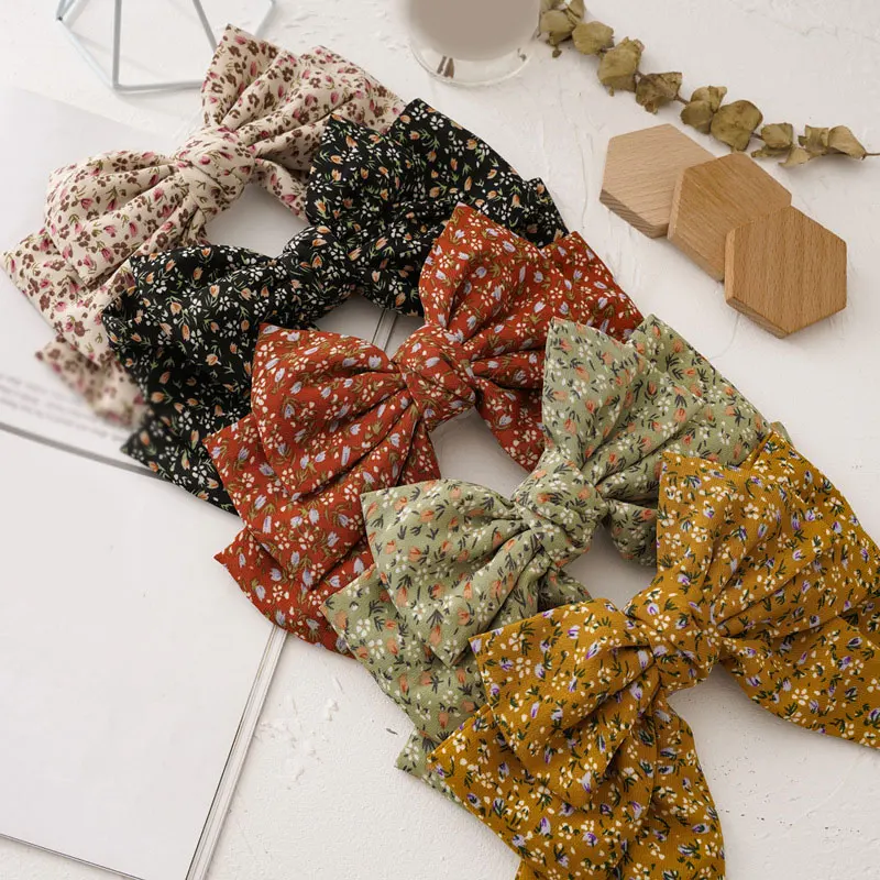 Большие заколки для волос с бантом двухслойные бабочки шпильки цветами девочек