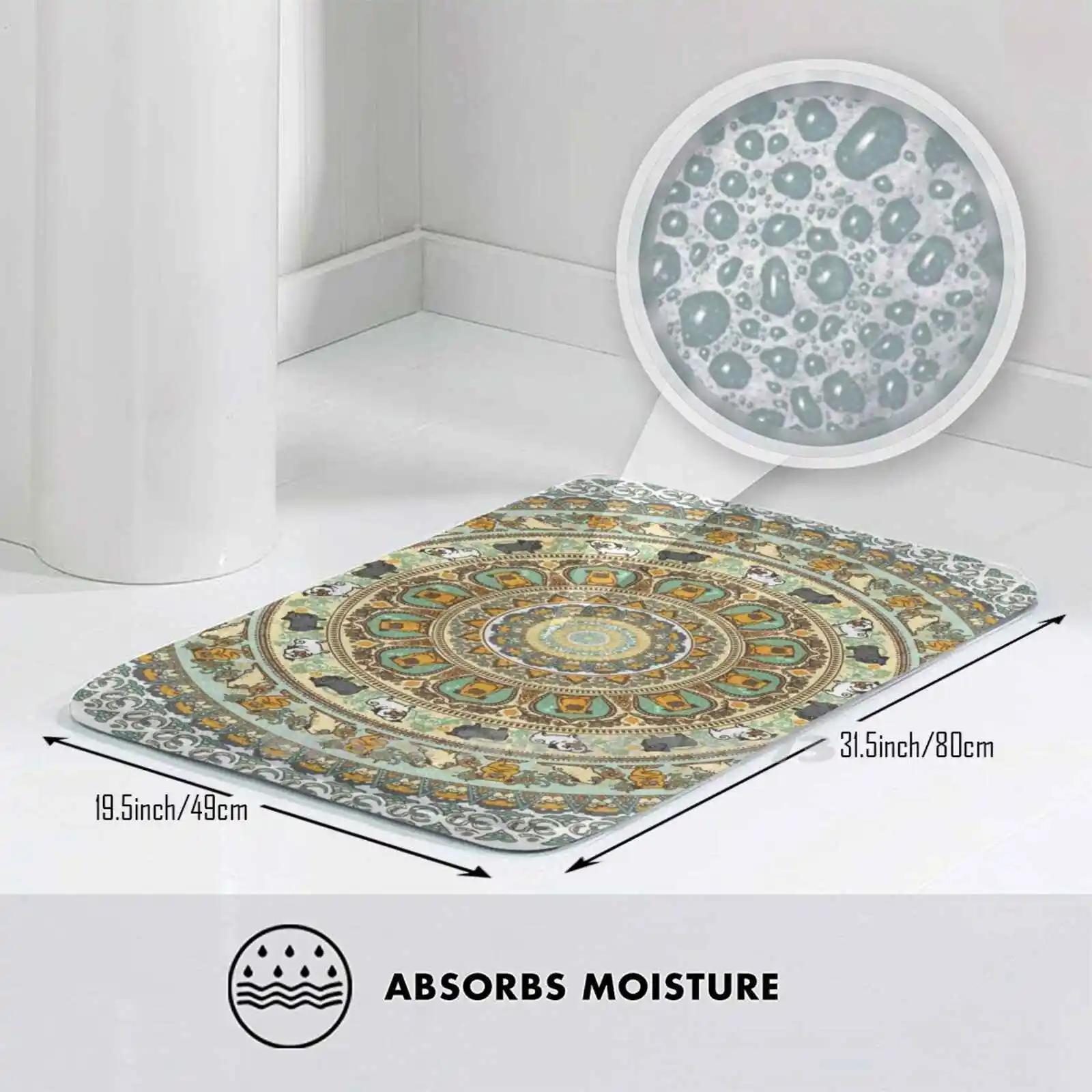 Товары для дома 3D коврик мопса йоги ног мандалы намаст спортзала