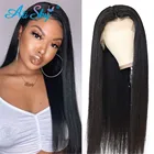 Alisky волосы прямые парики из натуральных волос на кружевной 4x4 кружева закрытие парик предварительно выщипанные волосы 13x6x1 часть синтетические волосы парик шнурка прямые парики шнурка