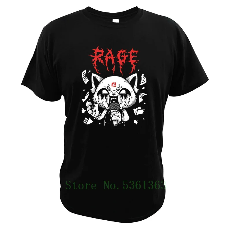 Aggretsuko/футболка с надписью &quotRage Mood Mug&quot &quotDeath Metal&quot 100% хлопок европейский размер