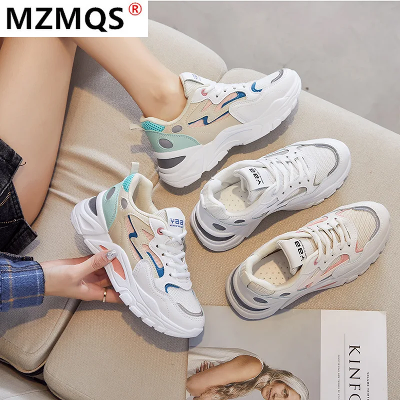 

2021 new hot sale women's shoes fashionable comfortable casual shoes breathable color matching sneakers luminous platform shoes