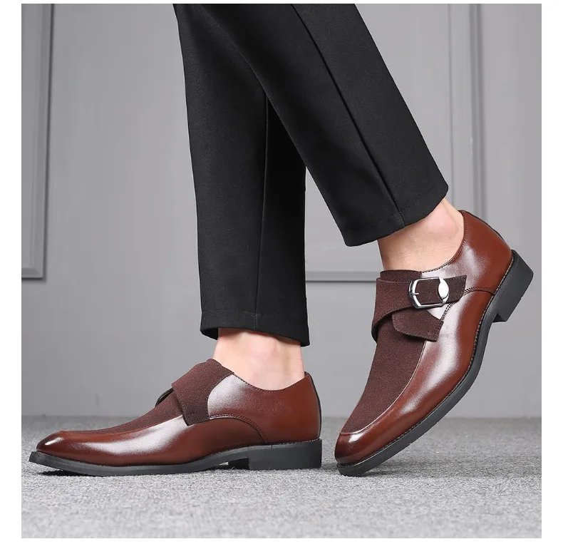 2018 модельные туфли из искусственной кожи в Корейском стиле мужские офисные
