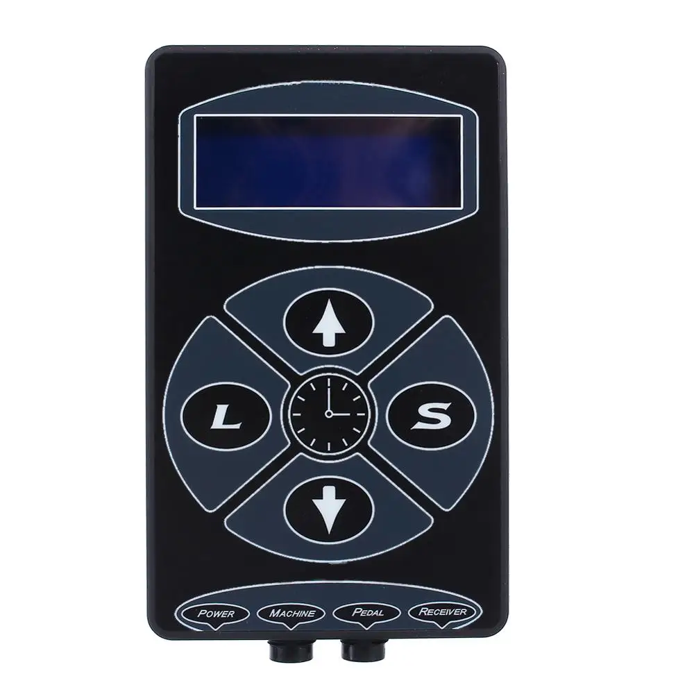 

EU Plug Plastic Case High-End Tattoo Double Digital LCD Monitor Tattoo Blue Screen Black Hurricane Power Supply Transfory Supply