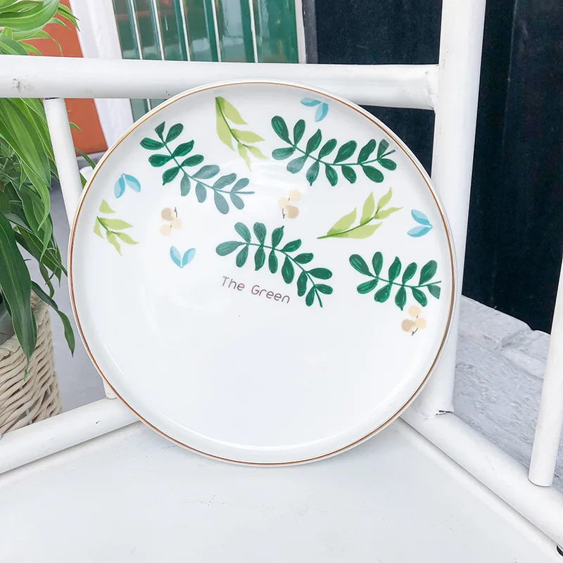 Креативная тарелка для завтрака в скандинавском стиле салатная еды западном