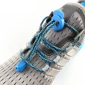 Растягивающийся замок кружева 7 цветов пара фиксирующий башмак шнурки эластичные шнурки для кроссовок шнурки для бегатриатлона