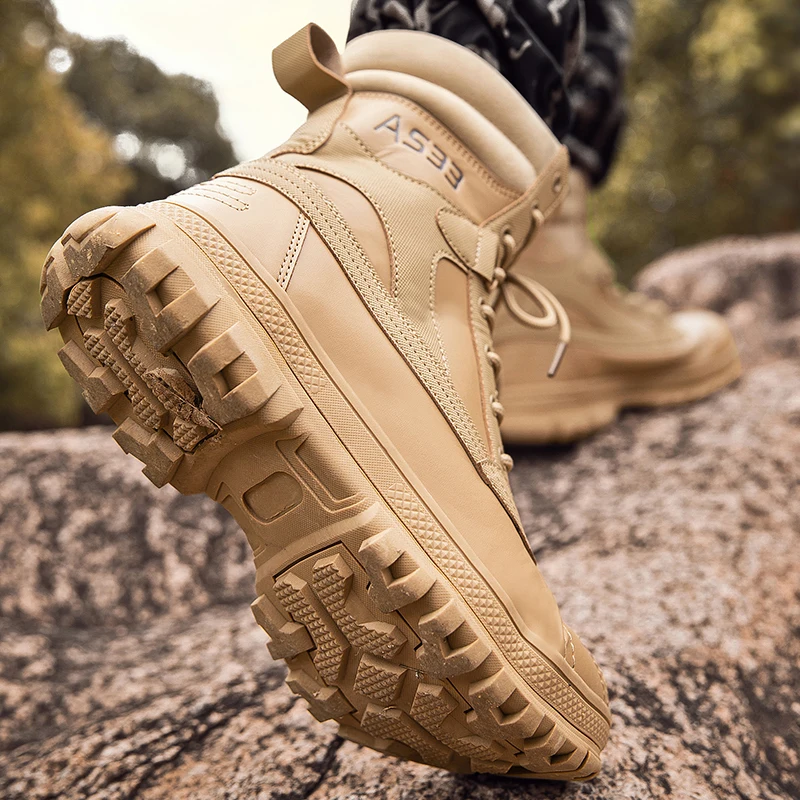 

EMOSEWA Men Boots 2021 Autumn & Winter Fashion Shoes Men Casual Boots Men New Lace-up Leather Comfy Durable outsole Men's Boots